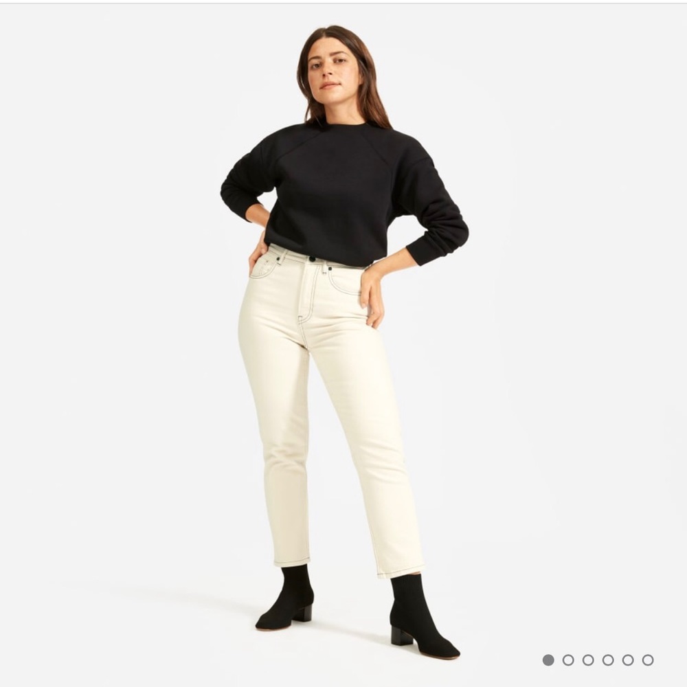 Everlane Original Cheeky Jean Sandstone/Charcoal